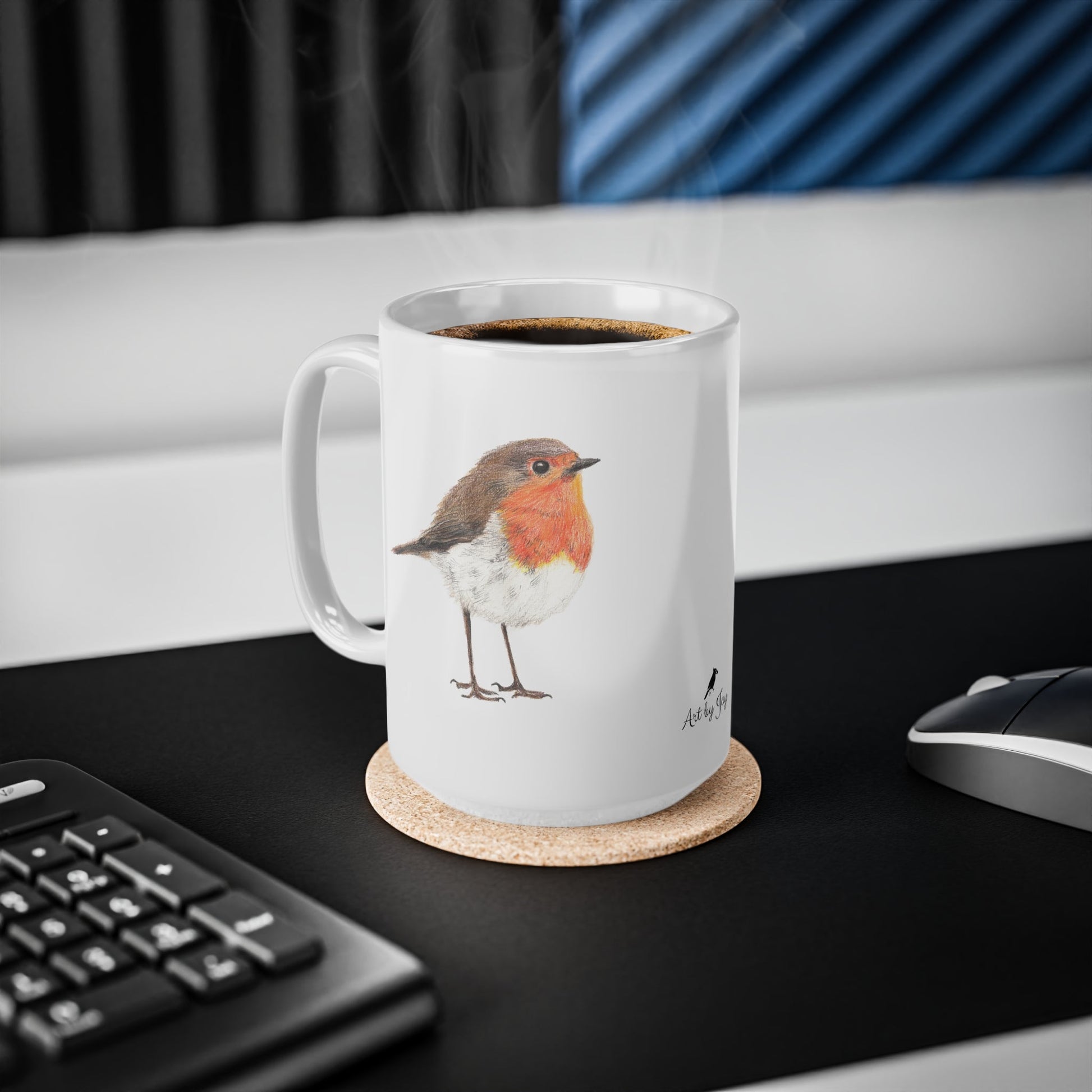 Robin Bird Mug – Ceramic Wildlife Coffee Cup Printify