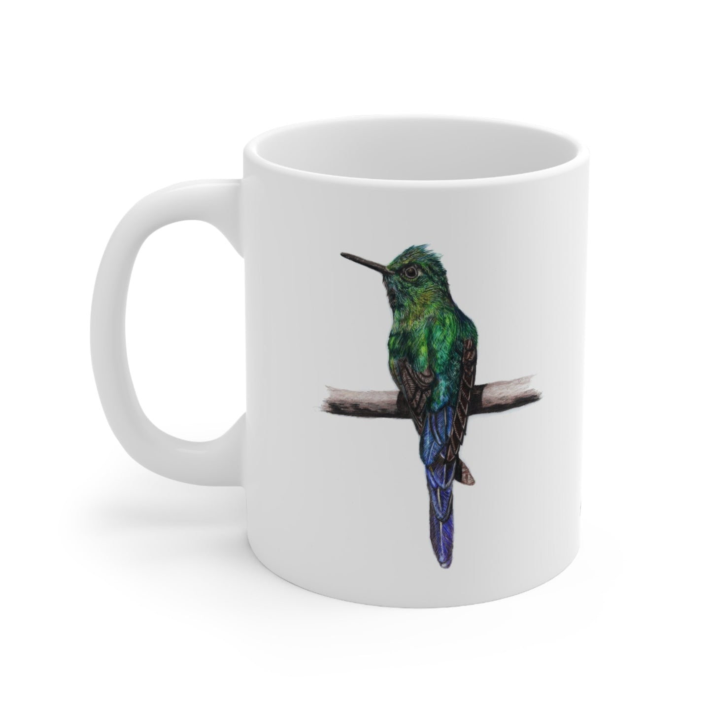 Hummingbird Coffee Mug – Ceramic Wildlife Gift Art by Jay | Wildlife Art