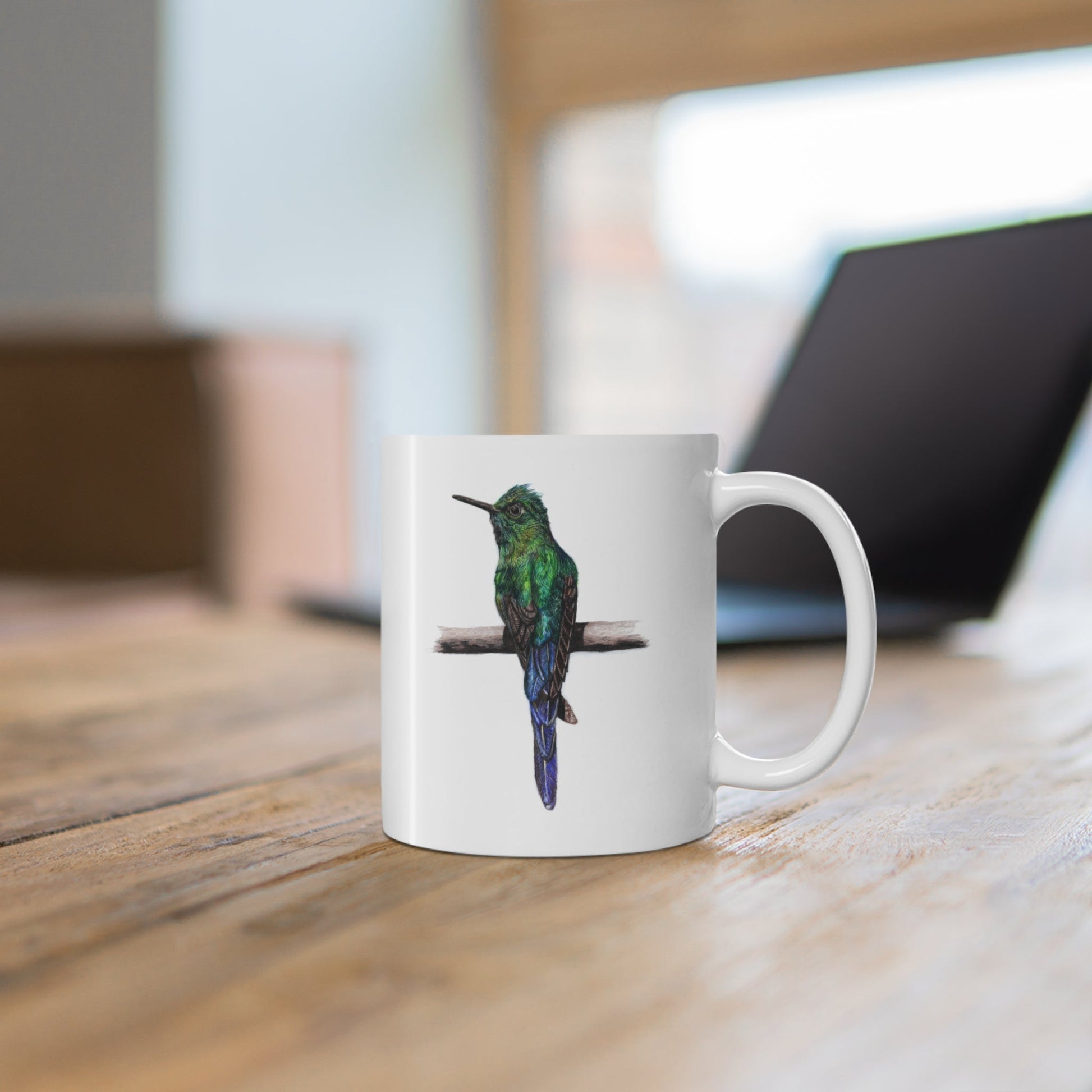Hummingbird Coffee Mug – Ceramic Wildlife Gift Art by Jay | Wildlife Art