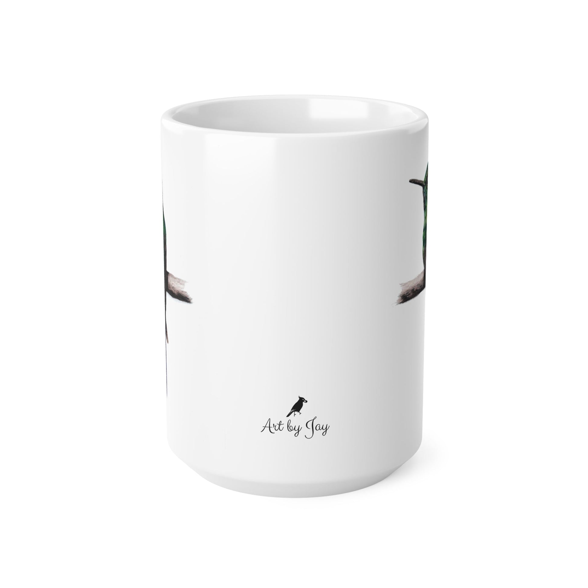 Hummingbird Coffee Mug – Ceramic Wildlife Gift Art by Jay | Wildlife Art