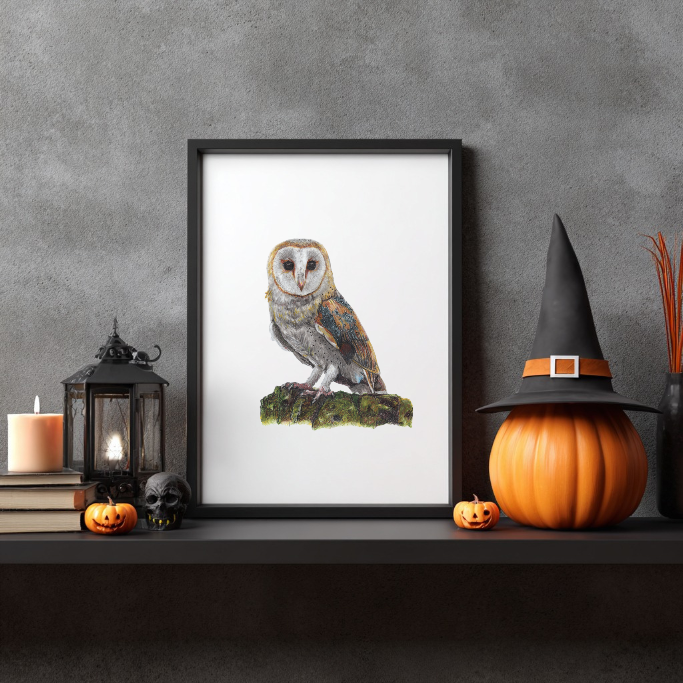 Barn Owl Art Print | Wildlife Wall Art for Nature Lovers Art by Jay | Wildlife Art