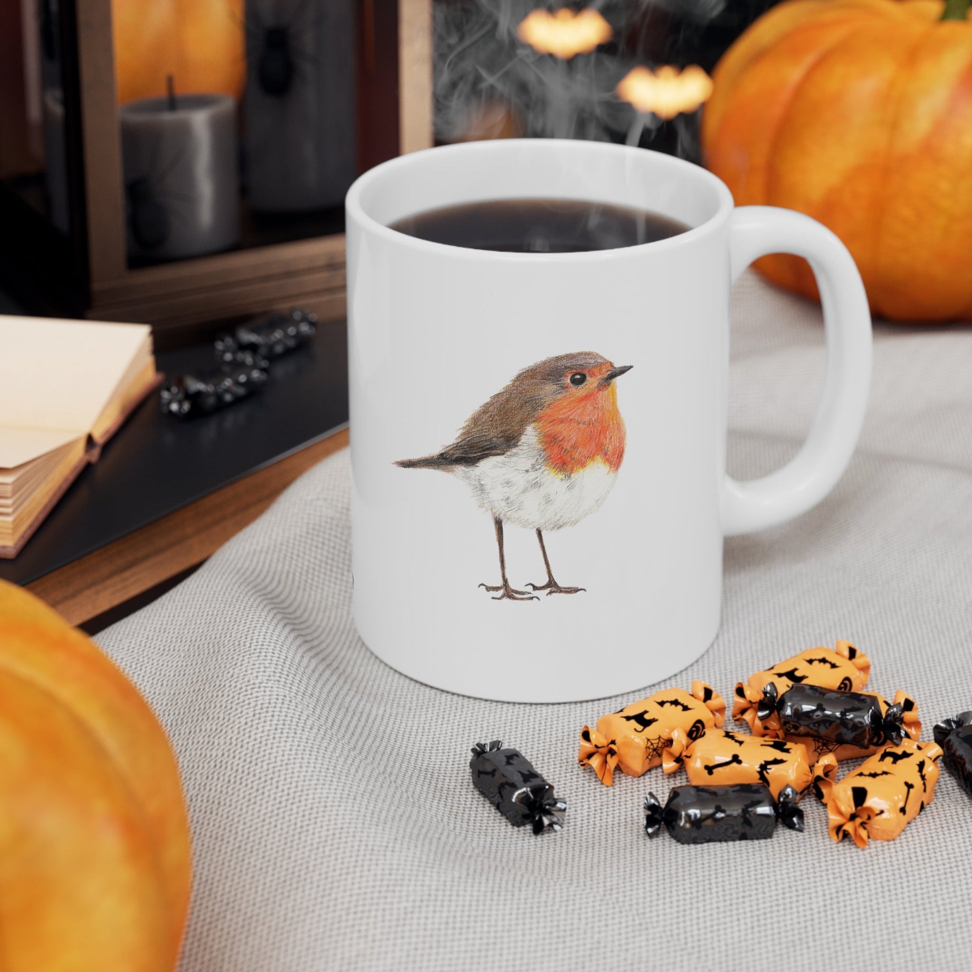 Robin Bird Mug – Ceramic Wildlife Coffee Cup Printify