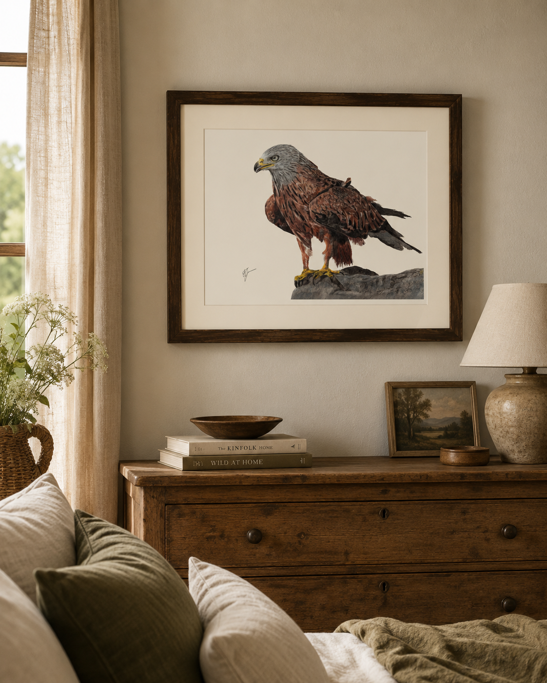 Red Kite Art Print - British Bird of Prey