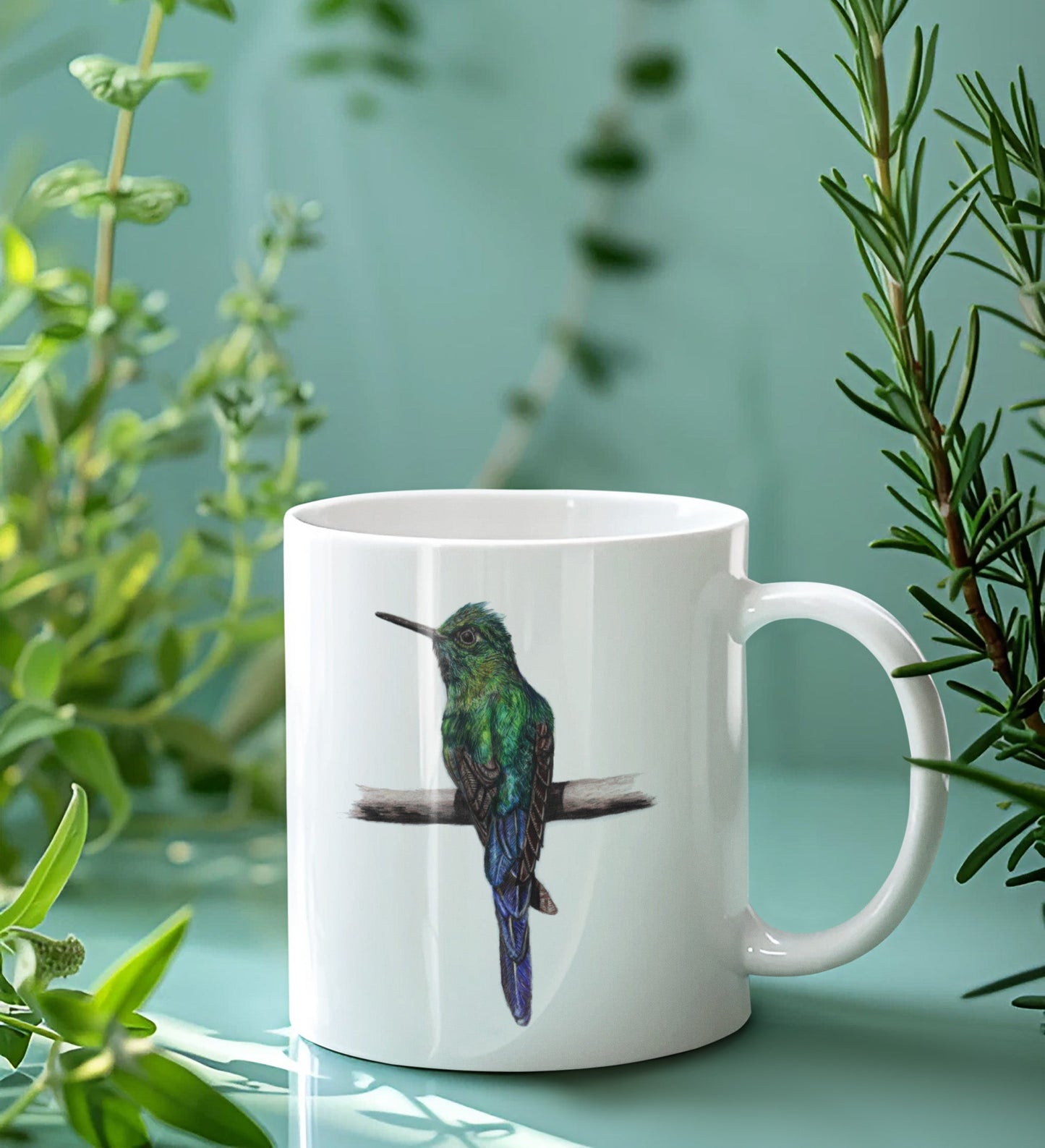 Hummingbird Coffee Mug – Ceramic Wildlife Gift Art by Jay | Wildlife Art