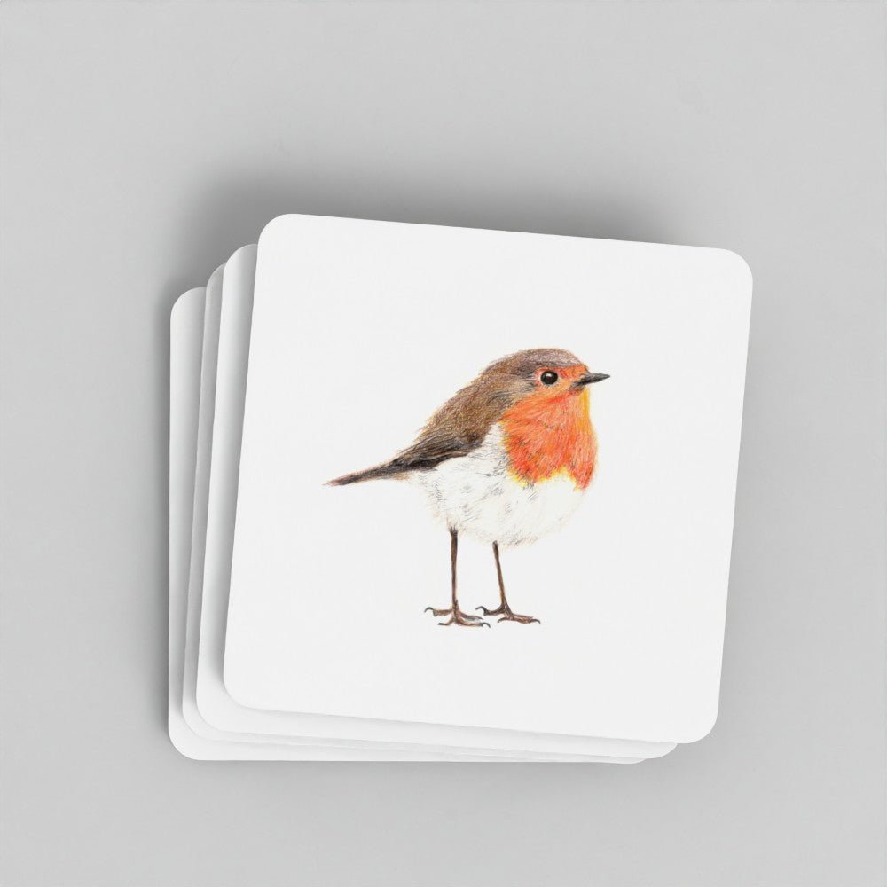Robin Coaster Set – British Wildlife Art prodigi