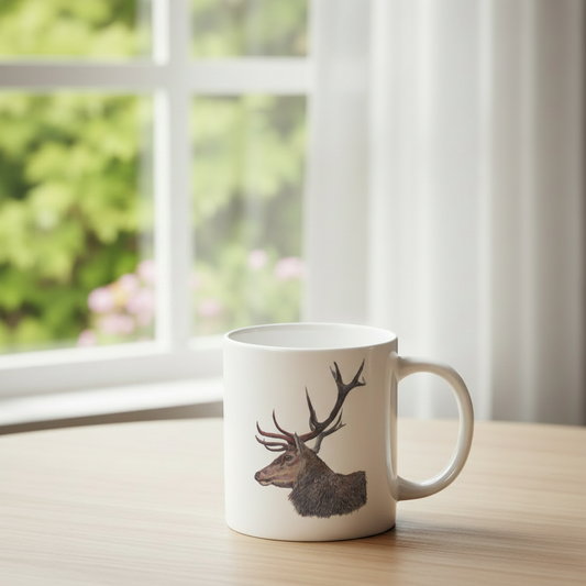 Stag Mug on Neutral Table
