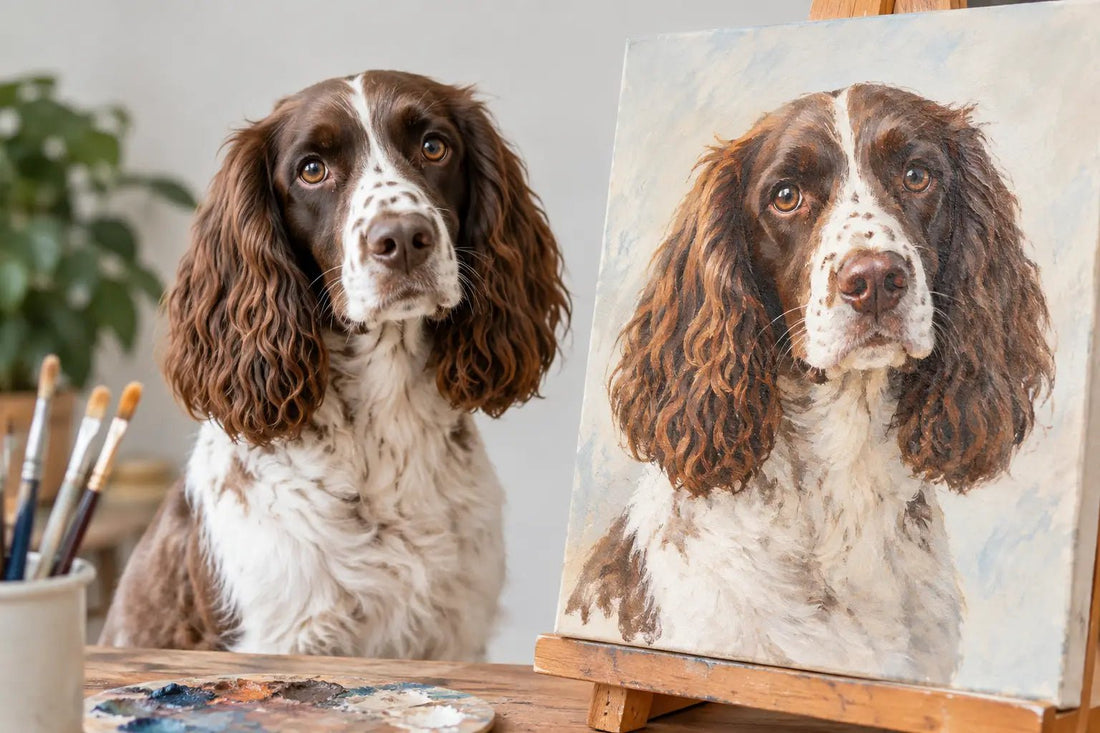A Spaniel Portrait Transformation, Drawn with Care