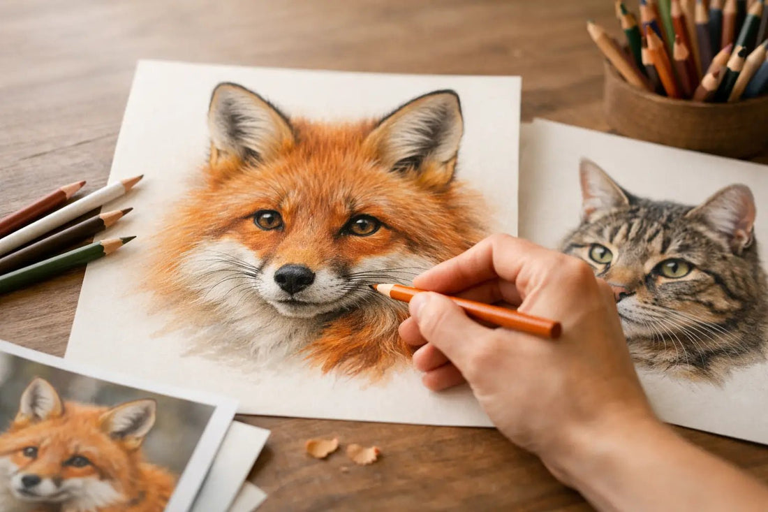 Why coloured pencil animal art feels so timeless