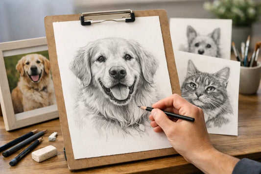 Why Hand Drawn Pet Portraits Feel So Personal