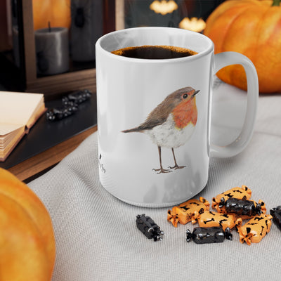 Robin Bird Mug – Ceramic Wildlife Coffee Cup Printify