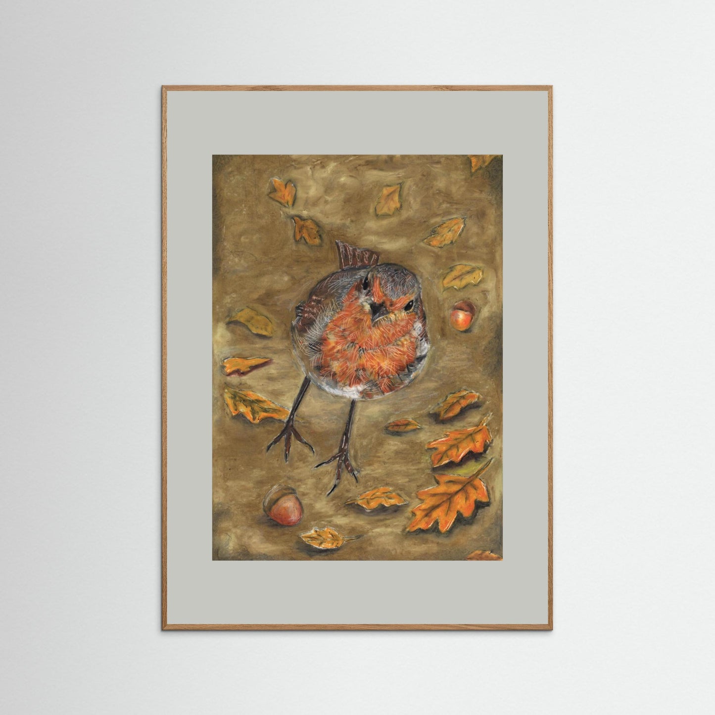 Autumn Robin Artwork Print – Wildlife Wall Art