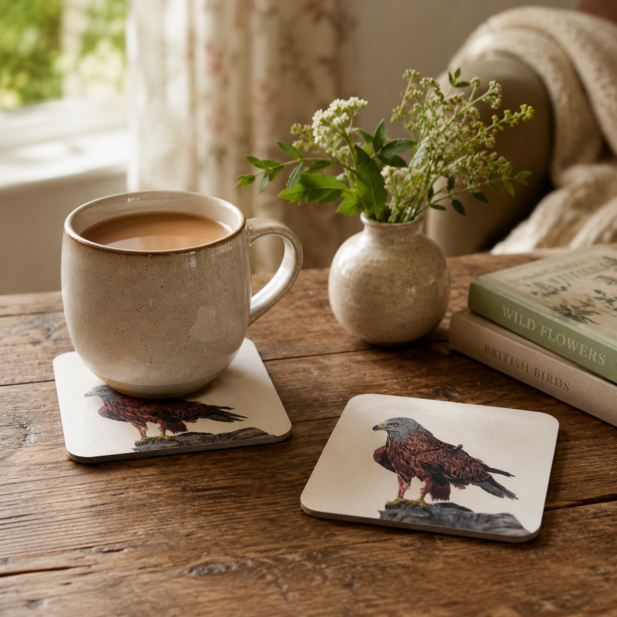 Red Kite Coaster Set – British Bird of Prey Art
