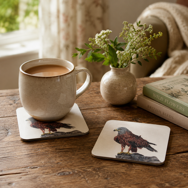 Red Kite Coaster Set – British Bird of Prey Art