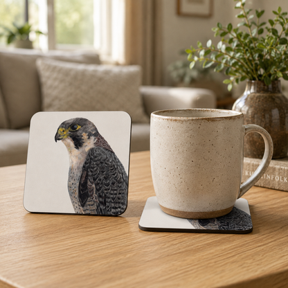 Peregrine Falcon Coaster Set – British Bird of Prey Art Tradeprint