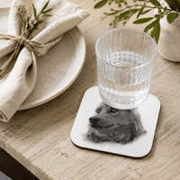 Wolf coaster set featuring coloured-pencil wildlife artwork