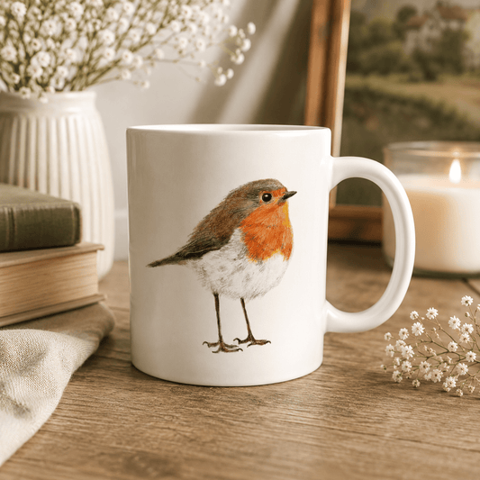 Robin Coffee Mug - Wildlife Artwork superfastpod