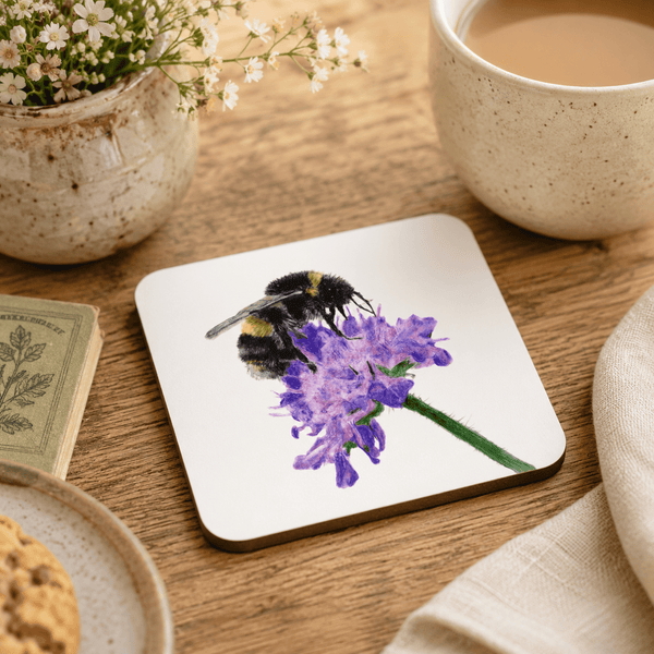 Bumble Bee Coaster Set - British Wildlife Art prodigi