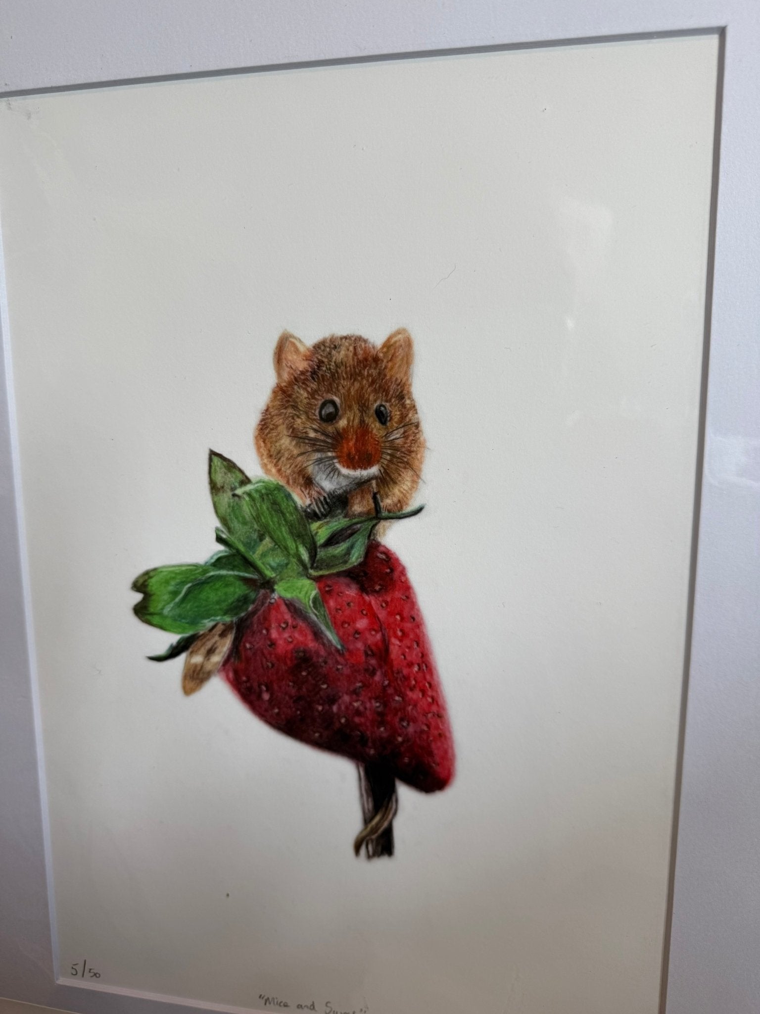 Mice and Sweet | Hand Signed Limited Edition Wildlife Print (A3) Art by Jay | Wildlife Art