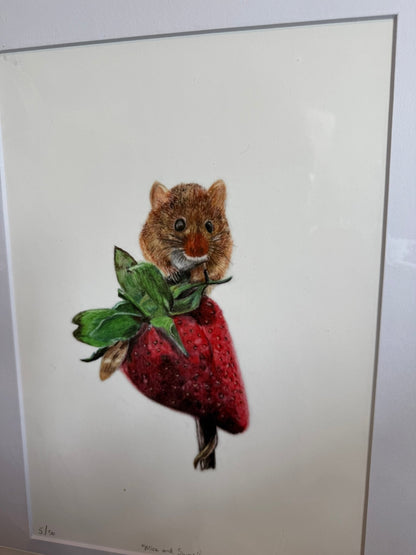 Mice and Sweet | Hand Signed Limited Edition Wildlife Print (A3) Art by Jay | Wildlife Art