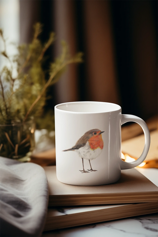 Robin Mug – 11oz Ceramic Wildlife Coffee Cup Art by Jay | Wildlife Art