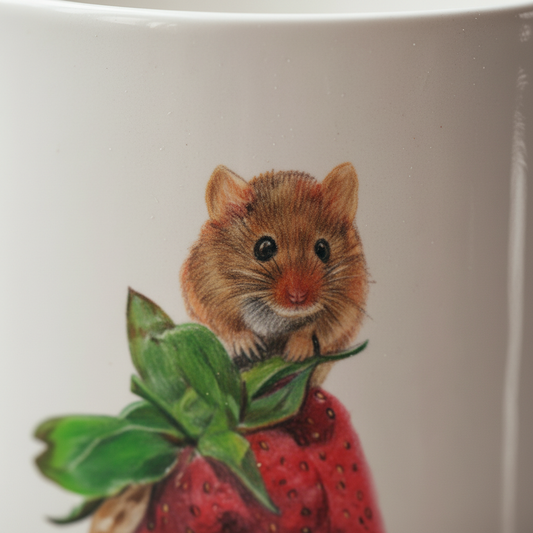 Close-up of harvest mouse illustration