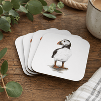 Puffin coasters included in the gift set