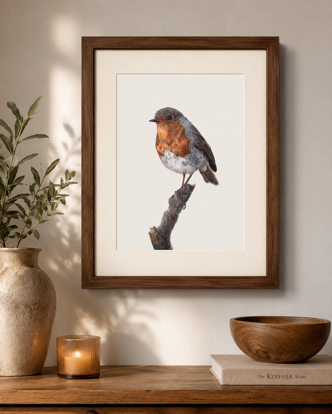 First Light robin wildlife art print