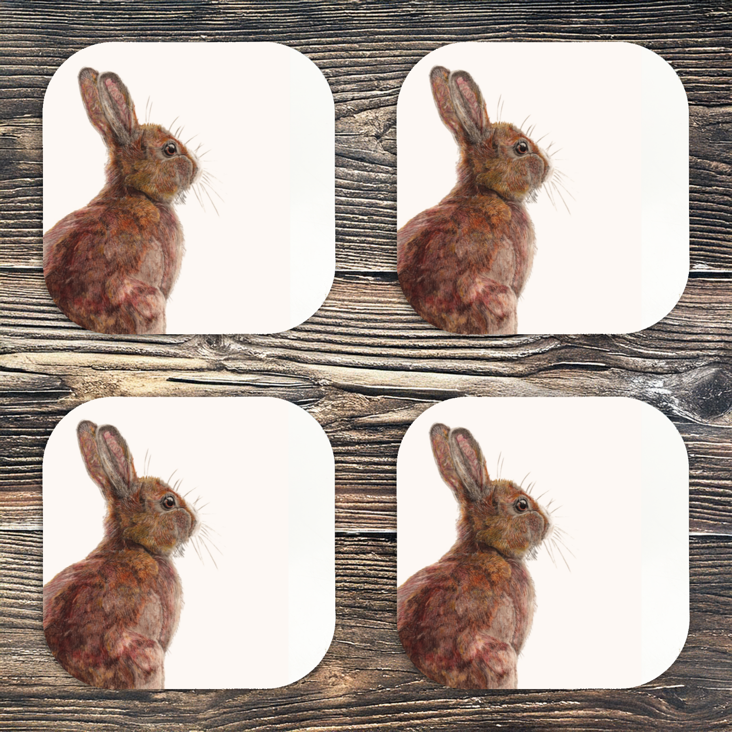 Hare Coaster Set of 4 superfastpod