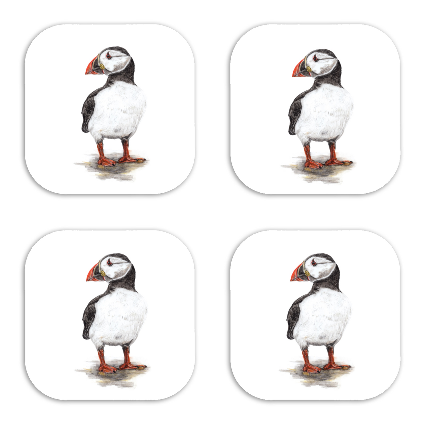 Puffin Coasters (Set of 4)