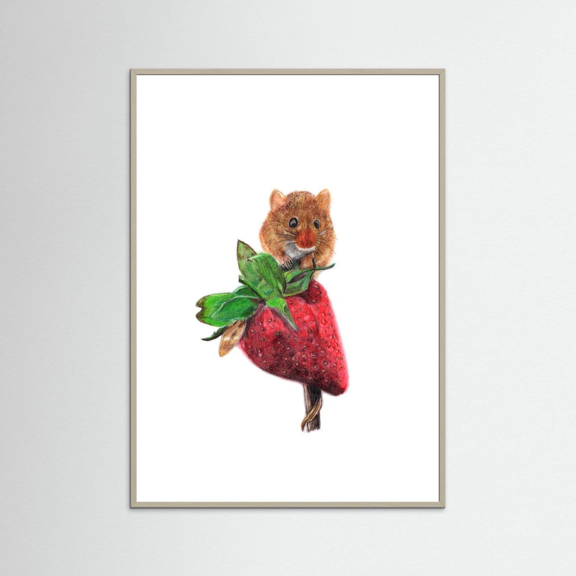 Field Mouse Woodland Art Print Printumo