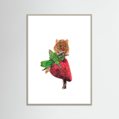 Field Mouse Woodland Art Print Printumo