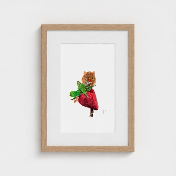 Field Mouse Art Print | British Wildlife Wall Art | Open Edition Art by Jay | Wildlife Art