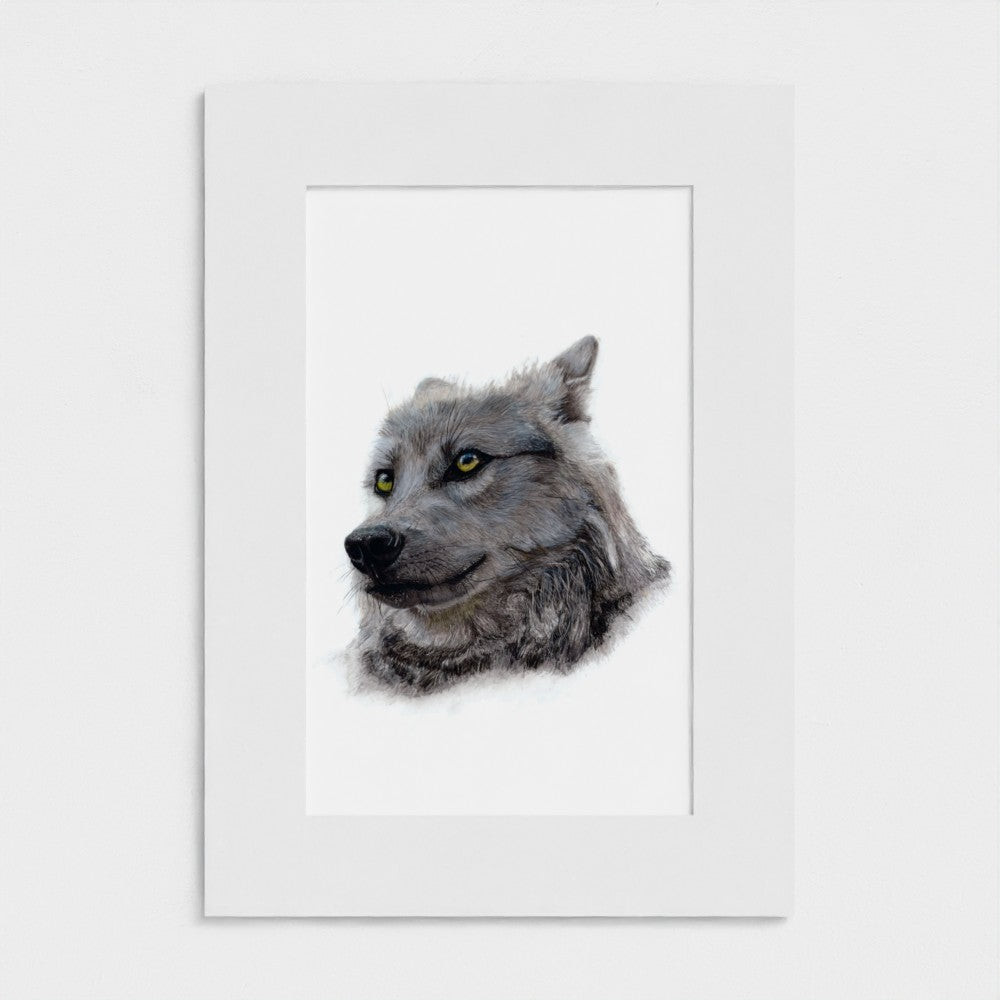 "The Watcher" - Wolf Limited Edition Print Art by Jay | Wildlife Art