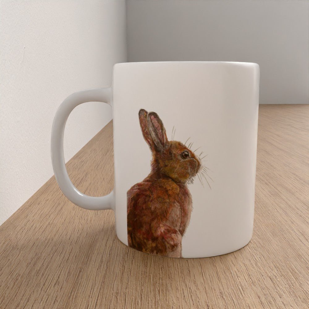 Hare Mug – Wildlife Artwork | British Wildlife Design Art by Jay | Wildlife Art