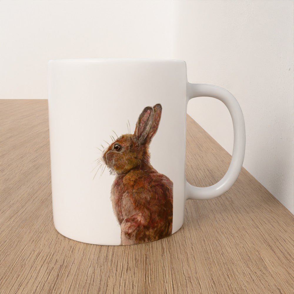 Hare Mug – Wildlife Art Mug | British Wildlife Design Art by Jay | Wildlife Art
