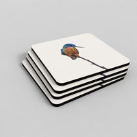 Kingfisher coaster set of 4 by Art by Jay
