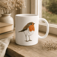 Robin mug from the Art by Jay mug and coaster gift set