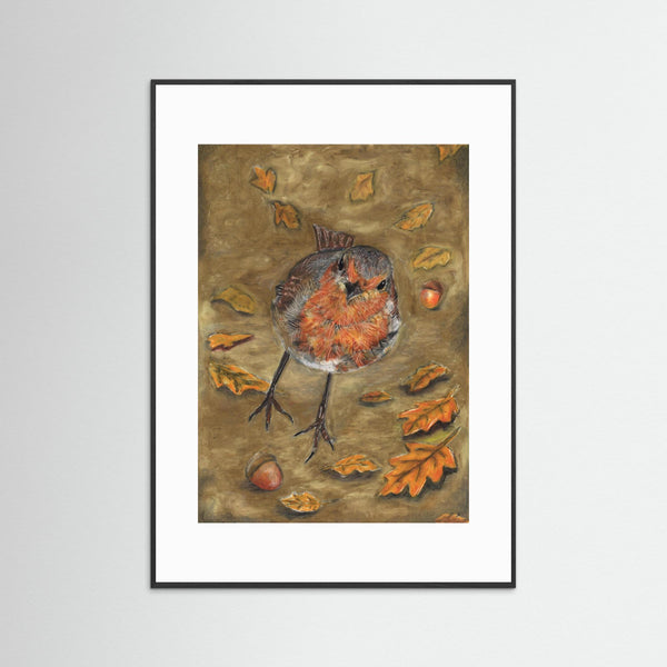 Autumn Robin Artwork Print – Wildlife Wall Art